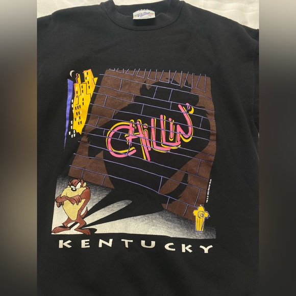 Vintage Velva Sheen Black Kentucky Graphic Nostalgia Sweater - Picture 2 of 9